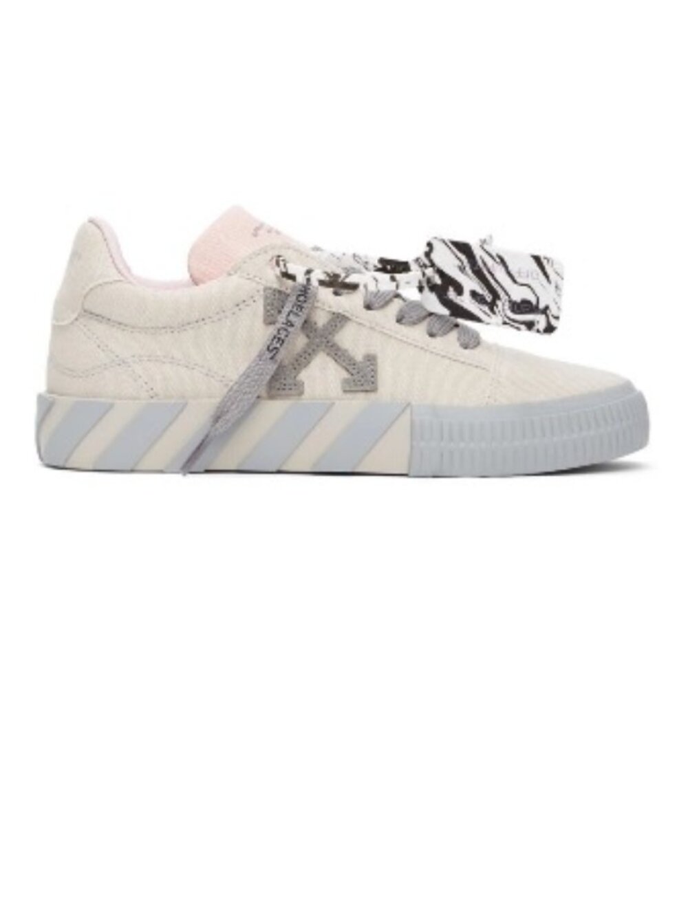 Off-White c/o Virgil Abloh Beige And Grey Vulcanized Low Sneakers in Gray